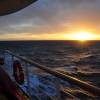 Nosso maravilhoso pôr-do-sol atravessando a temida Drake Passage